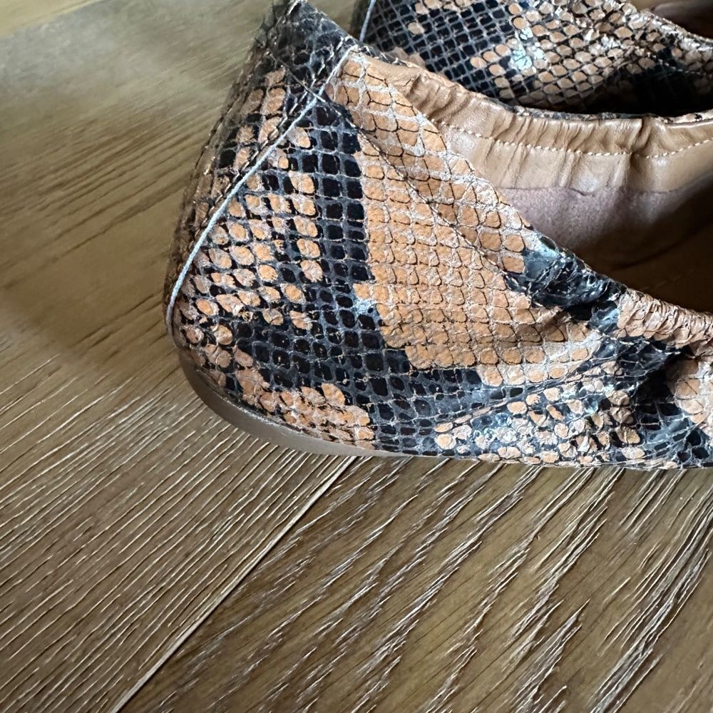 Seychelles Breathless Snake Print Square Toe Ballet Flats Size 7 NWOB - Picture 6 of 13